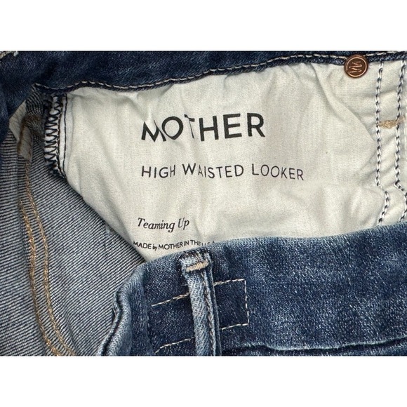 Mother High Waisted Looker Jeans Teaming Up Women 30 Stretch Cotton 5-Pockets - Picture 7 of 14